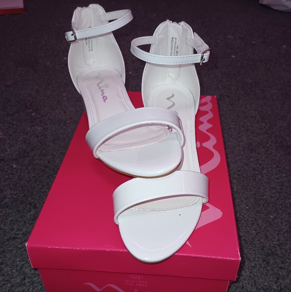 Hidi White open-toed Heels | Size 3 Brand New - Picture 2 of 6